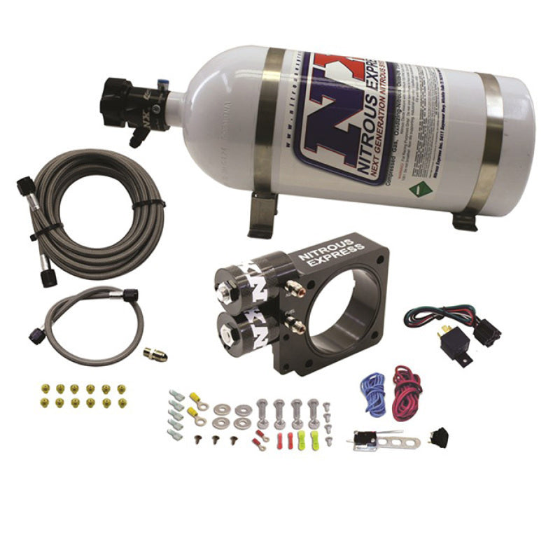 Nitrous Express 86-93 Ford Mustang GT 5.0L (Pushrod) Nitrous Plate Kit w/10lb Bottle 20955-10 20955-10 Photo - Primary