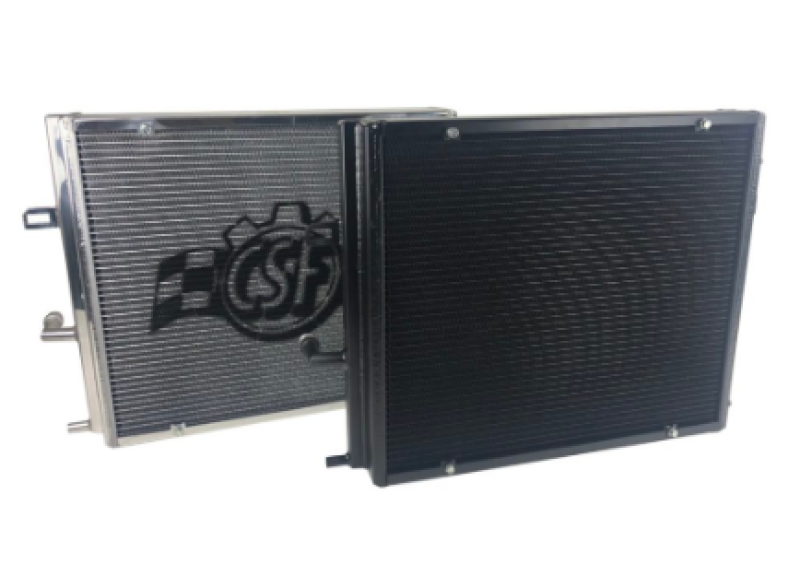 CSF BMW B58/B48 Front Mount Triple-Pass Heat Exchanger w/Rock Guard - Black 8131B 8131B Photo - Primary