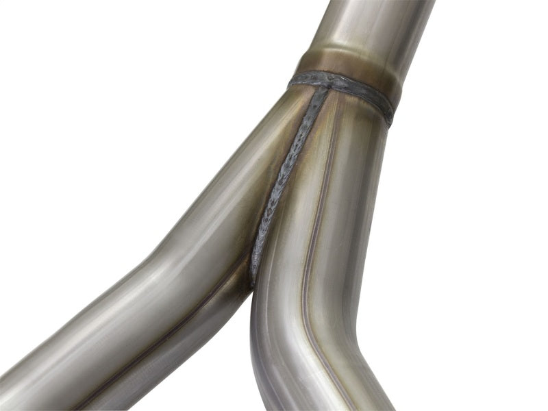 aFe Rebel Series 2-1/2in Stainless Steel Cat-Back Exhaust System w/Black T 49-48056-B Photo - Unmounted