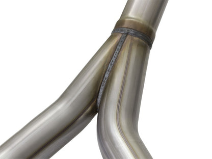 aFe Rebel Series 2-1/2in Stainless Steel Cat-Back Exhaust System w/Black T 49-48056-B Photo - Unmounted
