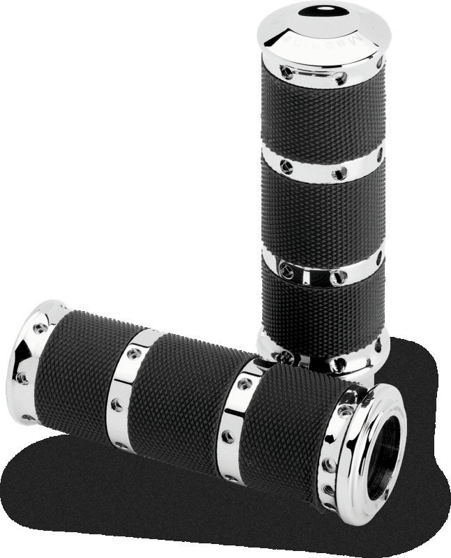 Performance Machine Handle Grip Set- XL Rubber 2K8 - Chrome 0063-2018-CH 0063-2018-CH User 3