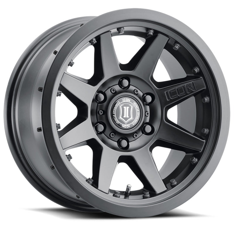 ICON Rebound Pro 17x8.5 5x150 25mm Offset 5.75in BS 110.1mm Bore Satin Black Wheel 21817855557SB 21817855557SB Photo - Primary