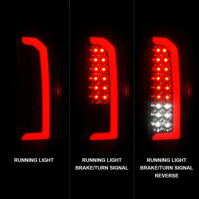 ANZO 15-21 GMC Canyon Full LED Tail Lights w/ Red Lightbar Black Housing Smoke Lens 311435 311435 Photo - Unmounted