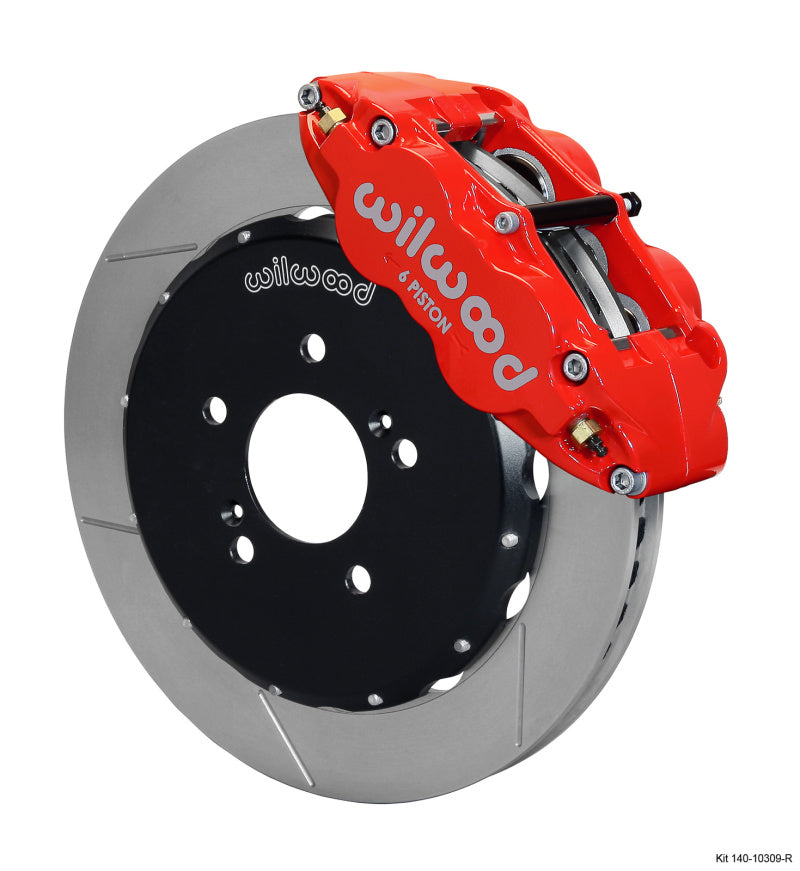 Wilwood FNSL6R Front Hat Kit, 12.88", Red, Honda 140-10309-R User 1