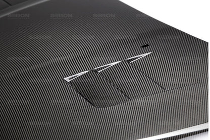 Seibon 15-16 Ford Focus TS-Style Gloss Finish Carbon Fiber Hood HD16FDFO-TS HD16FDFO-TS Photo - Primary