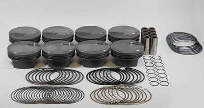 Mahle MS Piston Set BBC 498ci 4.320in Bore 4.25in Stroke 6.385in Rod .990 Pin 43cc 13.0 CR Set of 8 929906720 929906720 Photo - Primary