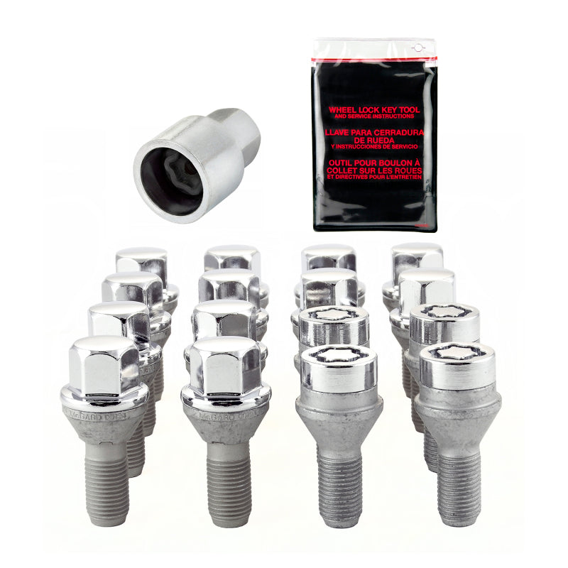 McGard 4 Lug Hex Install Kit w/Locks (Cone Seat Bolt) M12X1.25 / 17mm Hex / 22.0mm Shank L. - Chrome 67232 67232 Photo - Primary