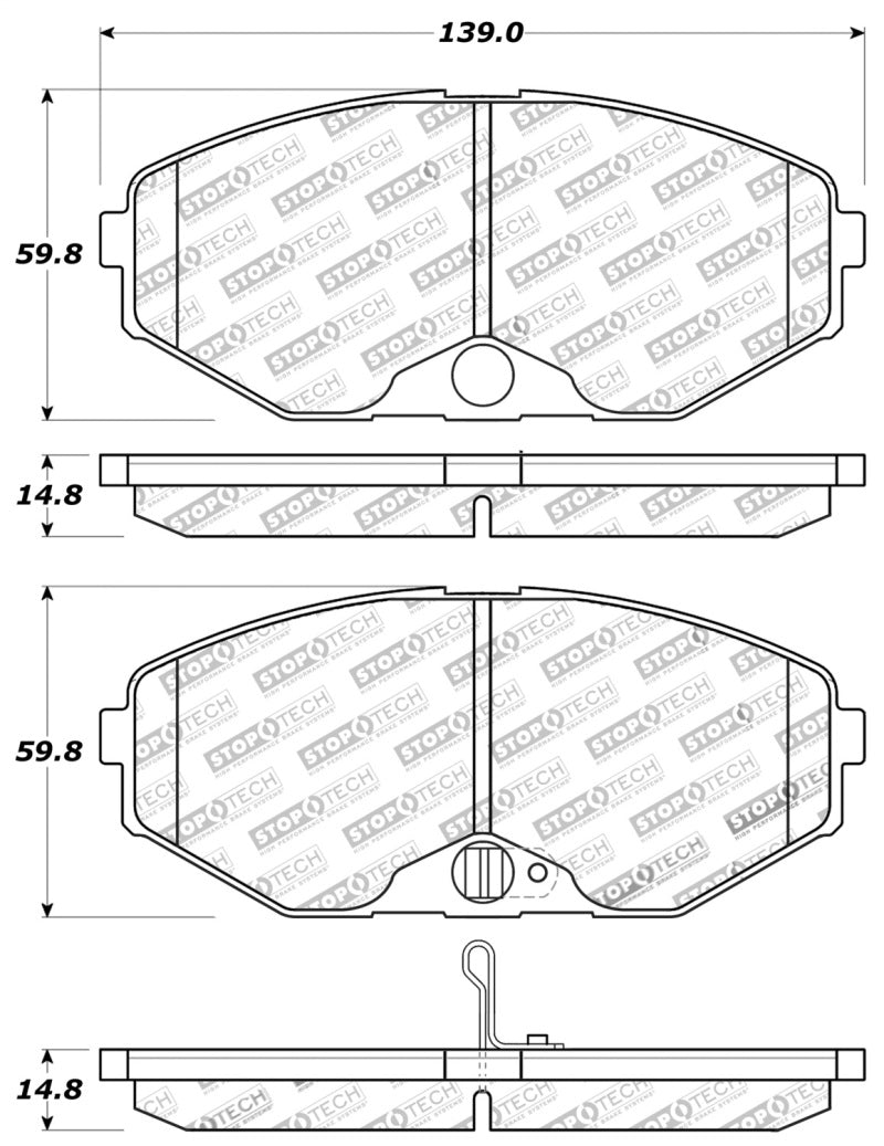 StopTech  Sport Brake Pads With Shims 309.05870 Photo - Primary