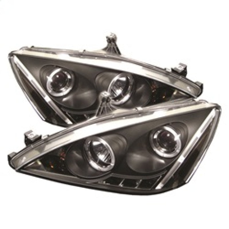Spyder Honda Accord 03-07 Projector Headlights LED Halo Amber Reflctr LED Blk PRO-YD-HA03-AM-BK 5010636 5010636 Photo - Primary