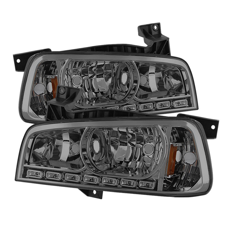 SPYDER Xtune Dodge Charger 06-10 1Pc LED Crystal Headlights Smoke HD-ON-DCH05-1PC-LED-SM 5017642 5017642 Photo - Primary