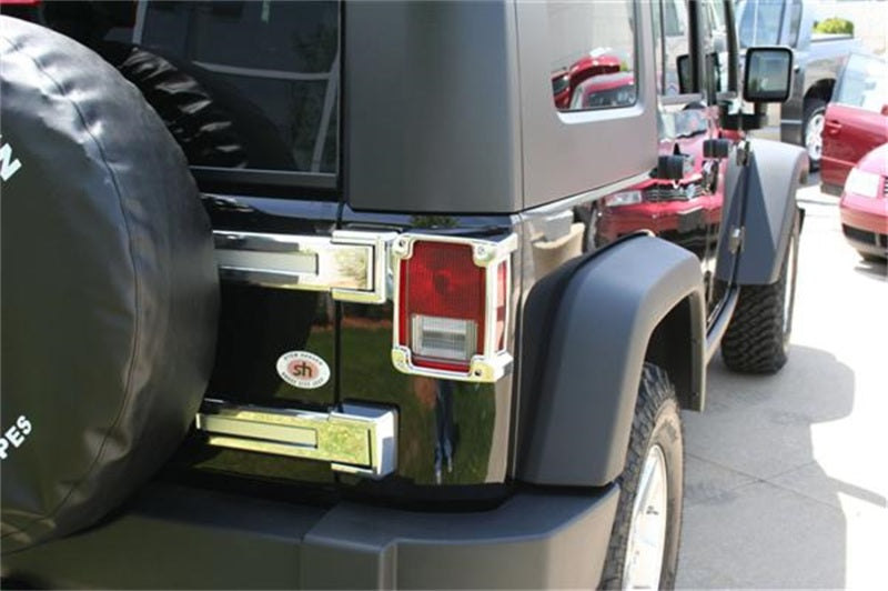 Putco 2008-2017, Jeep Wrangler - Rear Hinge Cover also fits Sahara Edition 401266 Photo - Mounted
