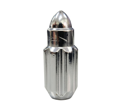 NRG M12 x 1.5 Steel Lug Nut Set  Bullet Shape 21 pc Silver W/ Lock Key 10T6B LN-LS500SL-21 Photo - Primary