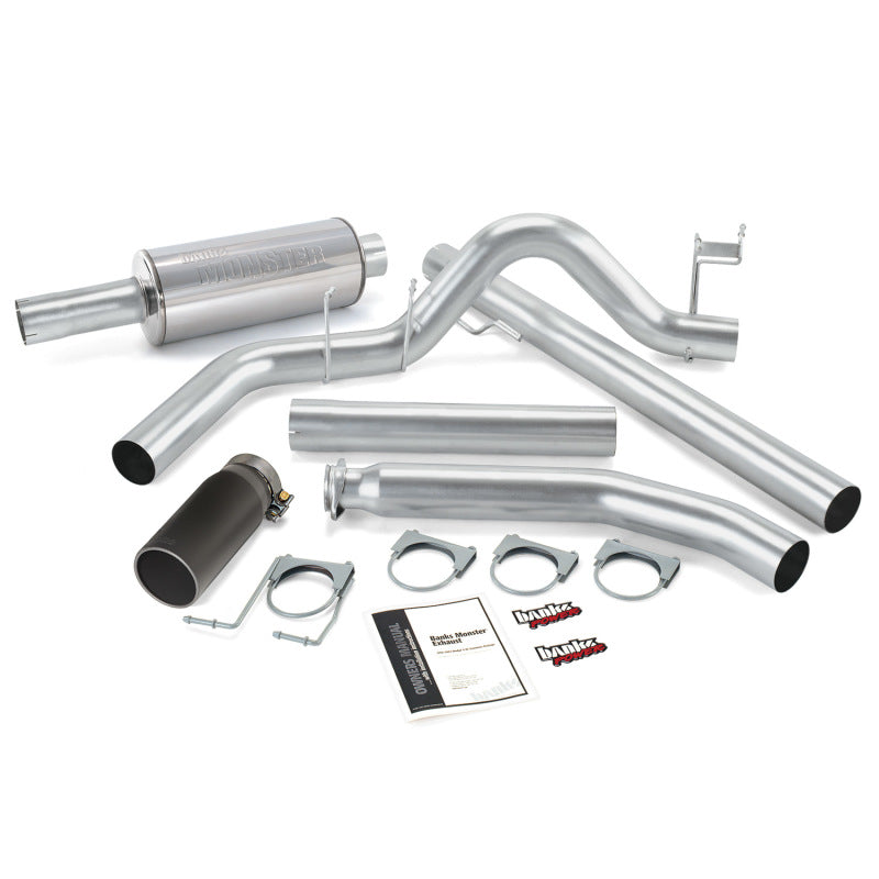 Banks Power 98-02 Dodge 5.9L Std Cab Monster Exhaust System - SS Single Exhaust w/ Black Tip 48635-B 48635-B Photo - Primary