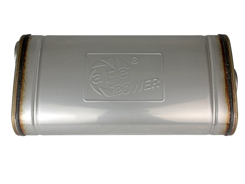 aFe MACH Force XP 304 Stainless Steel Muffler 2.5in Center/Offset 18in L x 9in W x 4in H 49M30019 49M30019 Photo - Unmounted