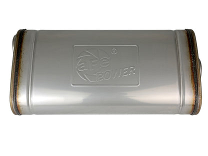 aFe MACH Force XP 304 Stainless Steel Muffler 2.5in Center/Offset 18in L x 9in W x 4in H 49M30019 49M30019 Photo - Unmounted