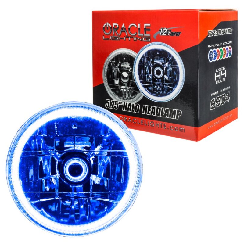 ORACLE Lighting Oracle Pre-Installed Lights 5.75 IN. Sealed Beam - Blue Halo 6904-002 6904-002 Photo - Close Up