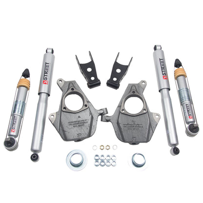 Belltech LOWERING KIT 16.5-18 Chevy Silverado/Sierra All Cab 2in F / 2or3in R w/ Street Perf Shocks 1010SP 1010SP Photo - Primary