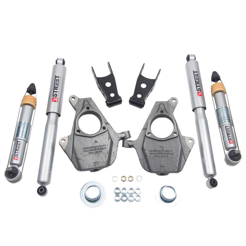Belltech LOWERING KIT 16.5-18 Chevy Silverado/Sierra All Cab 2in F / 2or3in R w/ Street Perf Shocks 1010SP 1010SP Photo - Primary