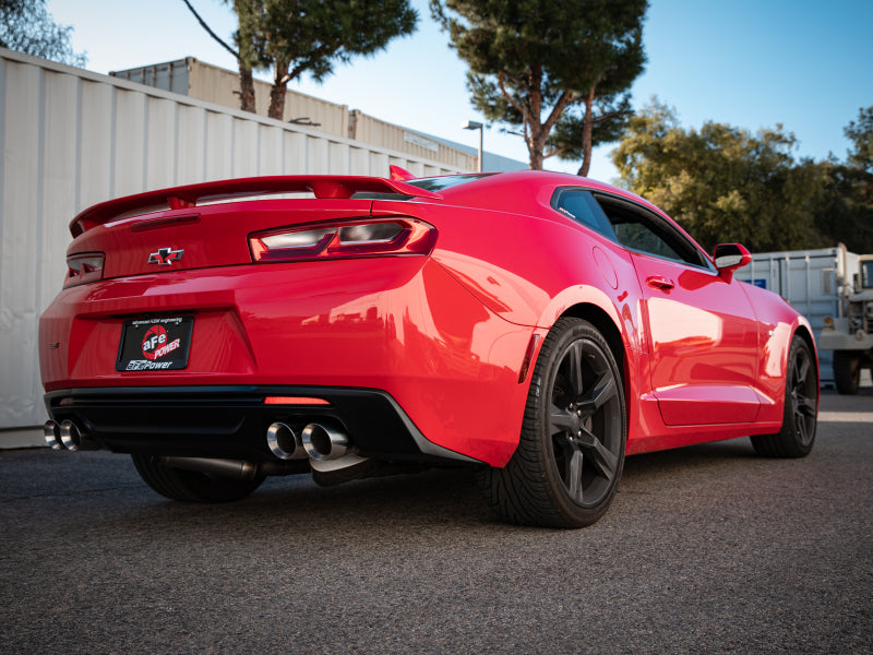 aFe POWER MACH Force-Xp 3in Axle-Back 16-21 Chevrolet Camaro SS V8 6.2L w/Mufflers - Polished 49-44119-P 49-44119-P Photo - Mounted