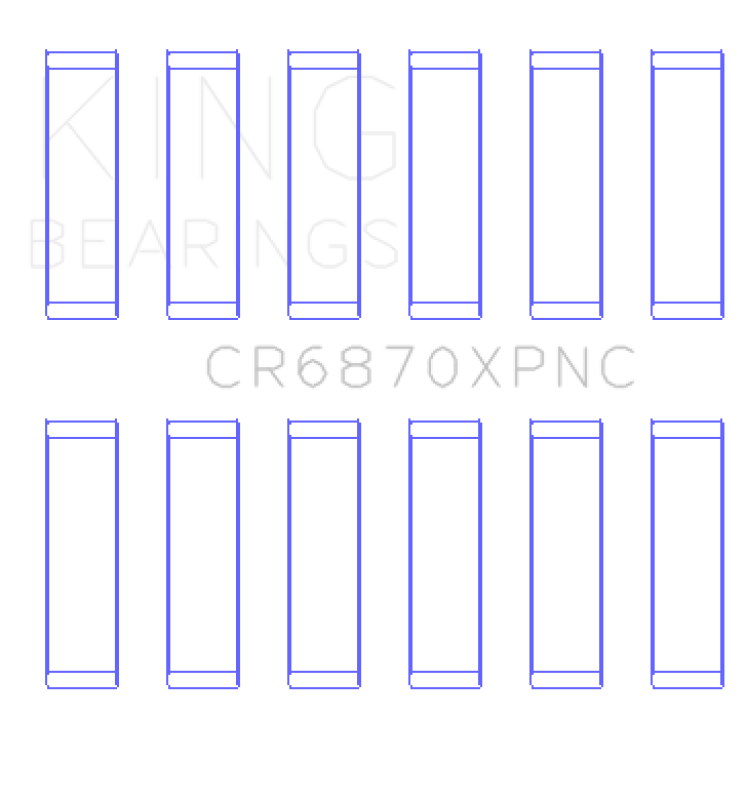 King Engine Bearings King Nissan VR38DETT (Size STDX) pMaxKote Performance Con Rod Bearing Set CR6870XPNCSTDX CR6870XPNCSTDX Photo - Primary