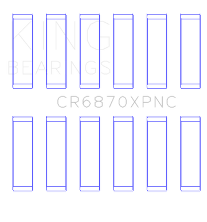 King Engine Bearings King Nissan VR38DETT (Size STD) pMaxKote Performance Con Rod Bearing Set CR6870XPNC CR6870XPNC Photo - Primary