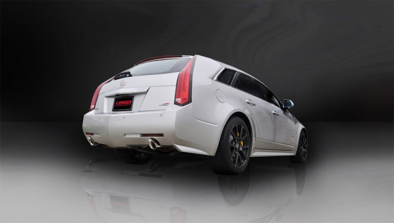 Corsa Performance 11-13 Cadillac CTS Wagon V 6.2L V8 Polished Sport Axle-Back Exhaust 14948 Photo - Mounted