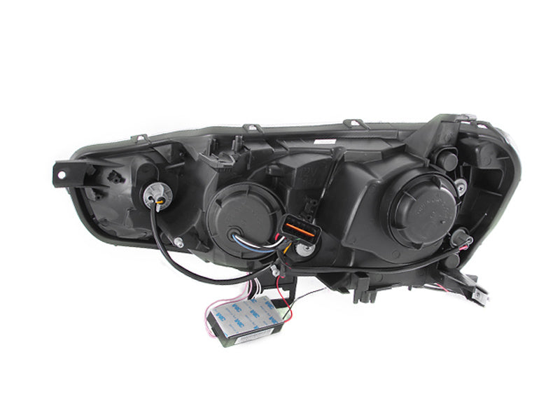 Anzo 2008-2015 Mitsubishi Lancer Projector Headlights w/ Halo Black (CCFL) 121428 Photo - Unmounted