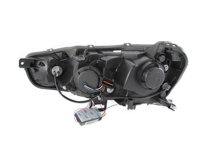 Anzo 2008-2015 Mitsubishi Lancer Projector Headlights w/ Halo Black (CCFL) 121428 Photo - Unmounted