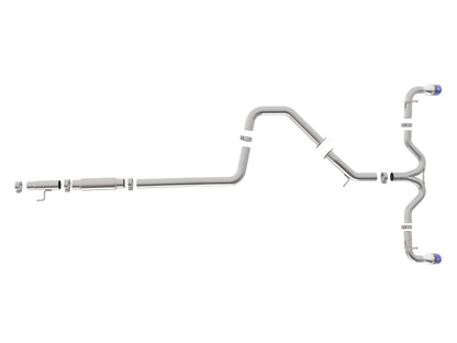 aFe Takeda 304SS Cat-Back Exhaust w/Blue Flame Tips 2018 Hyundai Elantra GT Sport I4 1.6L (t) 49-37003-1L 49-37003-1L Photo - Unmounted
