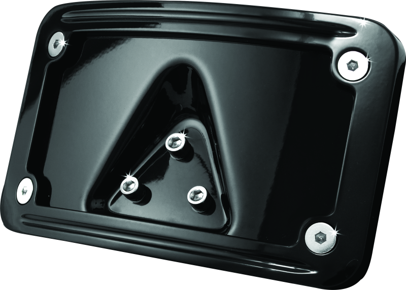 Kuryakyn Laydown Curved Licplt Frm-Blk 3148 3148 Photo - Primary