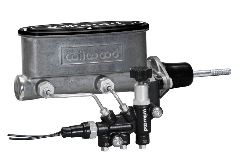 Wilwood HV Tandem M/C Kit w L/H Bracket & Prop Valve - 7/8" Bore-W/Pushrod 261-13271 Photo - Primary