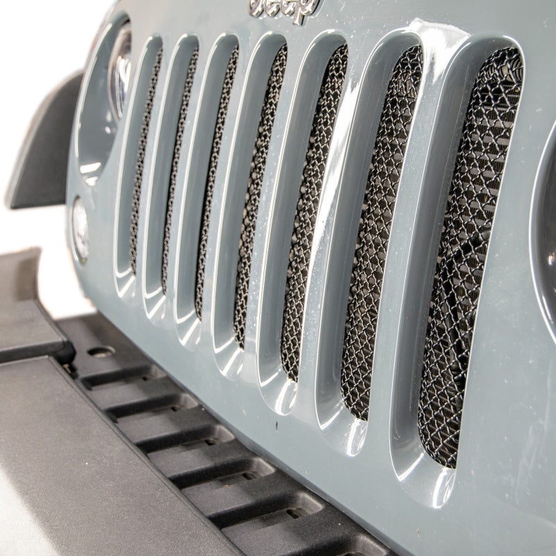 DV8 Offroad 2007-2018 Jeep JK Black Mesh Grille D-JP-190010-BK D-JP-190010-BK Photo - Mounted