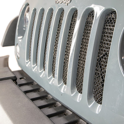 DV8 Offroad 2007-2018 Jeep JK Black Mesh Grille D-JP-190010-BK D-JP-190010-BK Photo - Mounted