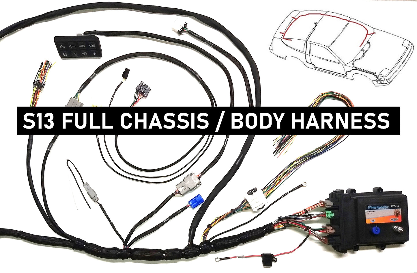 Wiring Specialties SR20DET PRO Series Harness S13 Chassis – WRS-PROS13-CHASSIS