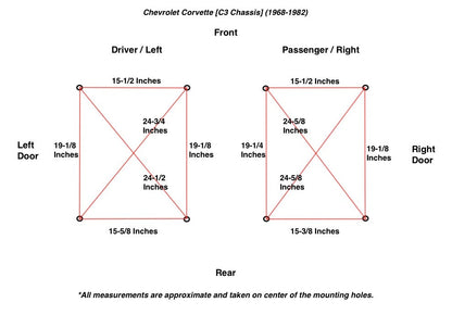Planted Technology Seat Bracket- Chevrolet Corvette [C3 Chassis] (1968-1982) - Passenger / Right *May not fit all C3 Chassis, see online diagram