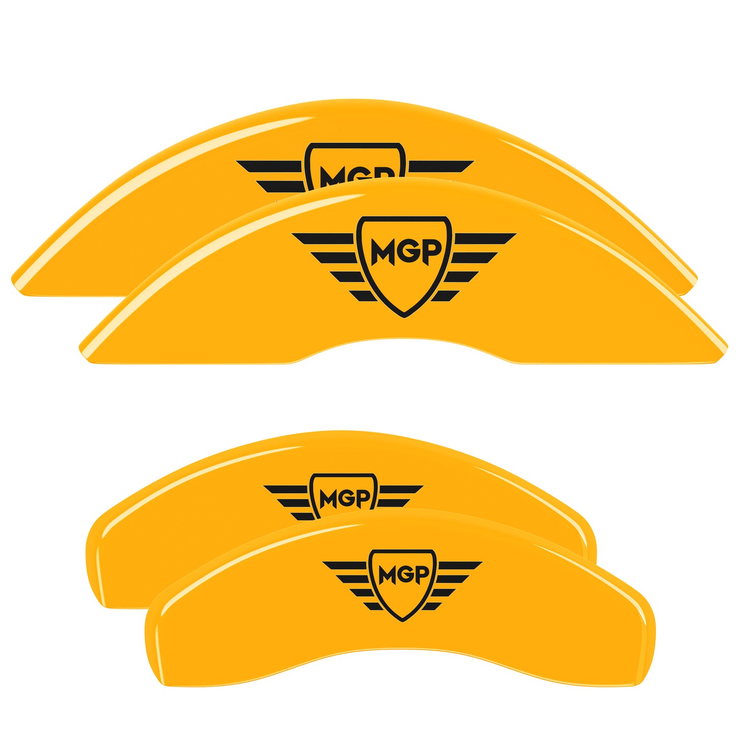 MGP 21-23 Kia K5 Engraved Front & Rear Brake Caliper Cover Set - Yellow 21202SMGPYL