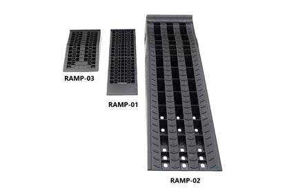 Megan Racing 1-Piece Ramps Single Piece 17" Length x 2.5" Lift Height Black 2.5T Load MR-RAMP-03