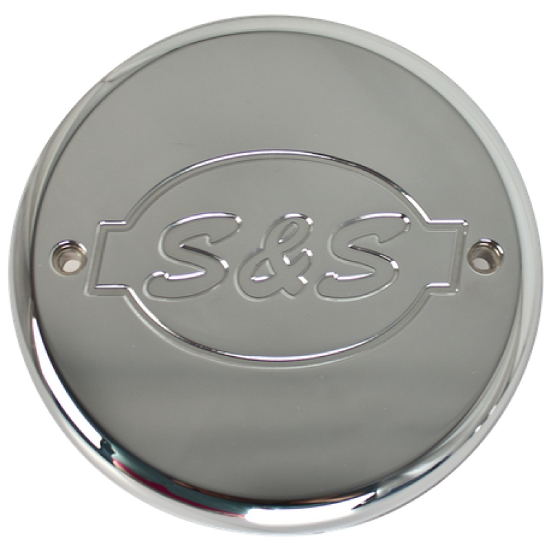 S&S Cycle 14-16 Indian Touring Models Chrome Billet S&S Logo Cover For S&S Air Cleaner 170-0242