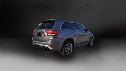 Corsa Performance 12-14 Jeep Grand Cherokee 6.4L V8 Black Sport Cat-Back Exhaust 14466BLK Photo - Mounted
