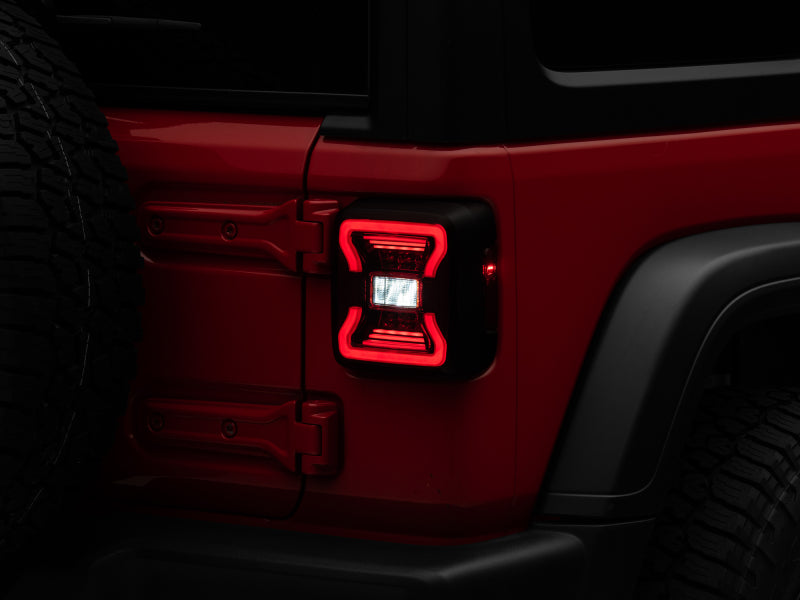 Raxiom 18-22 Jeep Wrangler JL LED Tail Lights- Black Housing - Red Lens J132754-JL J132754-JL Photo - Close Up