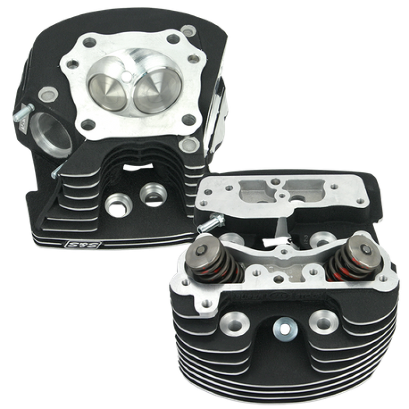 S&S Cycle 84-99 BT Super Stock Cylinder Heads - Polished Aluminum Finish 90-1371