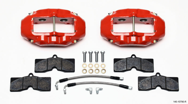 Wilwood D8-4 Rear Caliper Kit, Red, Corvette C2 / C3 65-82 140-10790-R Photo - Primary