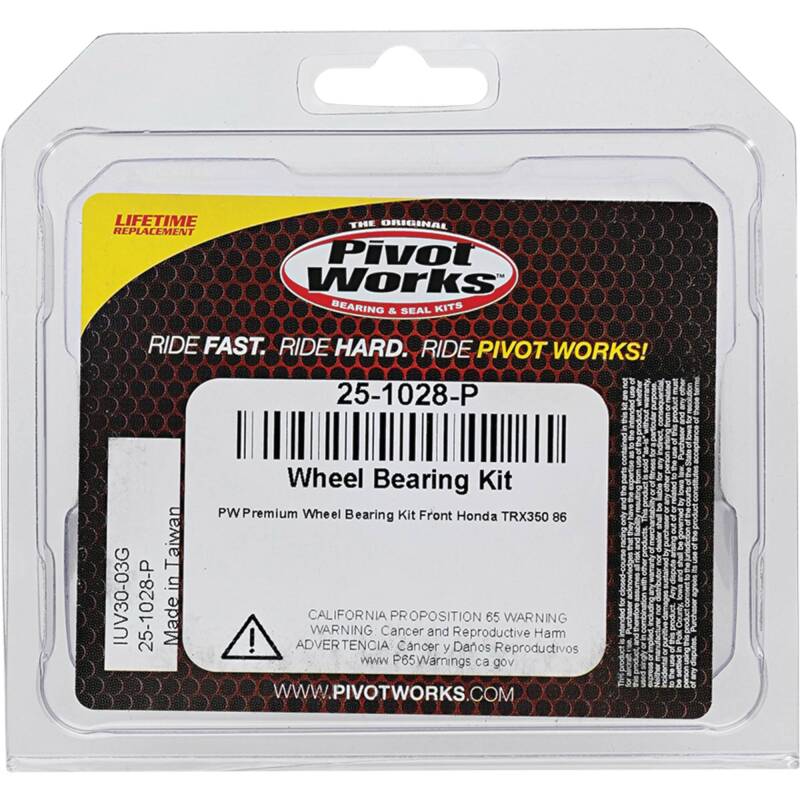 Pivot Works Honda Wheel Bearing Kit Premium Bearings 25-1028-P 25-1028-P Photo - Primary