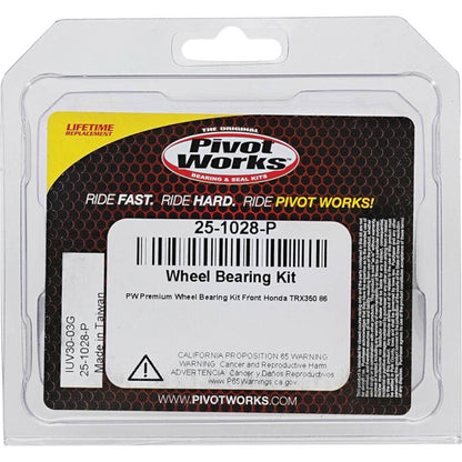 Pivot Works Honda Wheel Bearing Kit Premium Bearings 25-1028-P 25-1028-P Photo - Primary