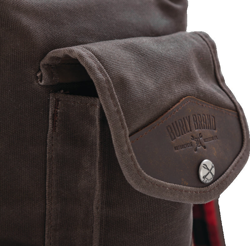 Burly Brand Sissy Bar Backpack Dark Oak B15-1013D B15-1013D User 3