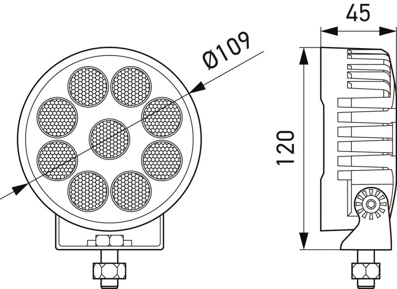 Hella ValueFit LED Work Light TR3000 LED MV CR LT 357113002 357113002 Photo - Unmounted