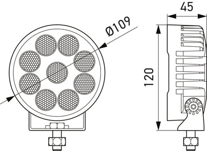 Hella ValueFit LED Work Light TR3000 LED MV CR LT 357113002 357113002 Photo - Unmounted