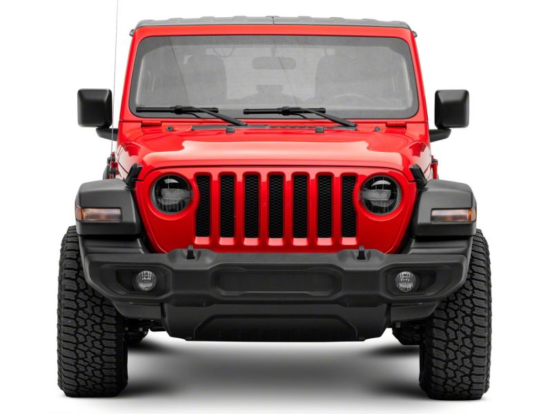 Raxiom 18-23 Jeep Wrangler JL Axial Series 9-In LED Headlights- Blk Housing (Clear Lens) J164371 J164371 Photo - Close Up