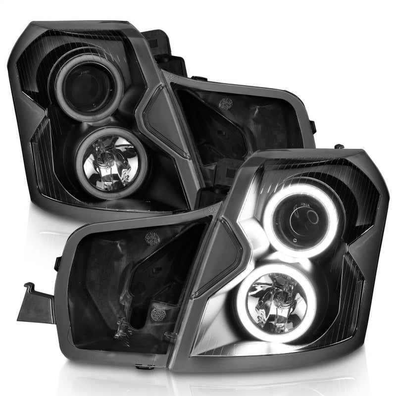 Anzo 2003-2007 Cadillac Cts Projector Headlights w/ Halo Black (CCFL) 121417 Photo - Unmounted