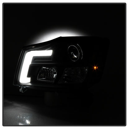 Spyder 04-15 Nissan Titan / 04-07 Nissan Armada V2 Projector Headlights - Black PRO-YD-NTI04-DRL-BK 5085504 5085504 Photo - Unmounted